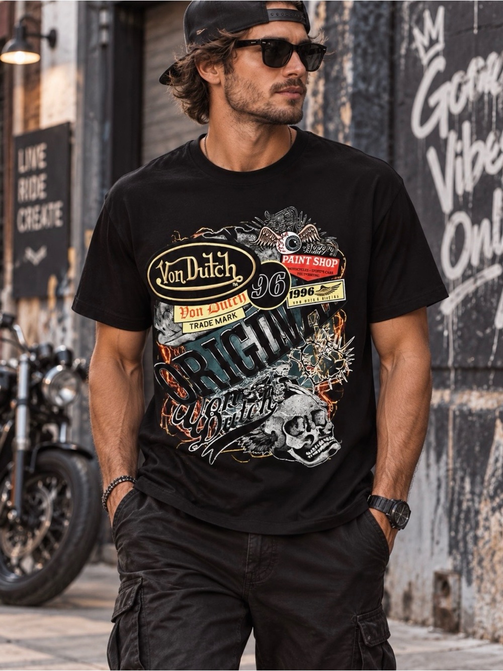 NWT Von Dutch Original Paint Shop 96 Tee Shirt